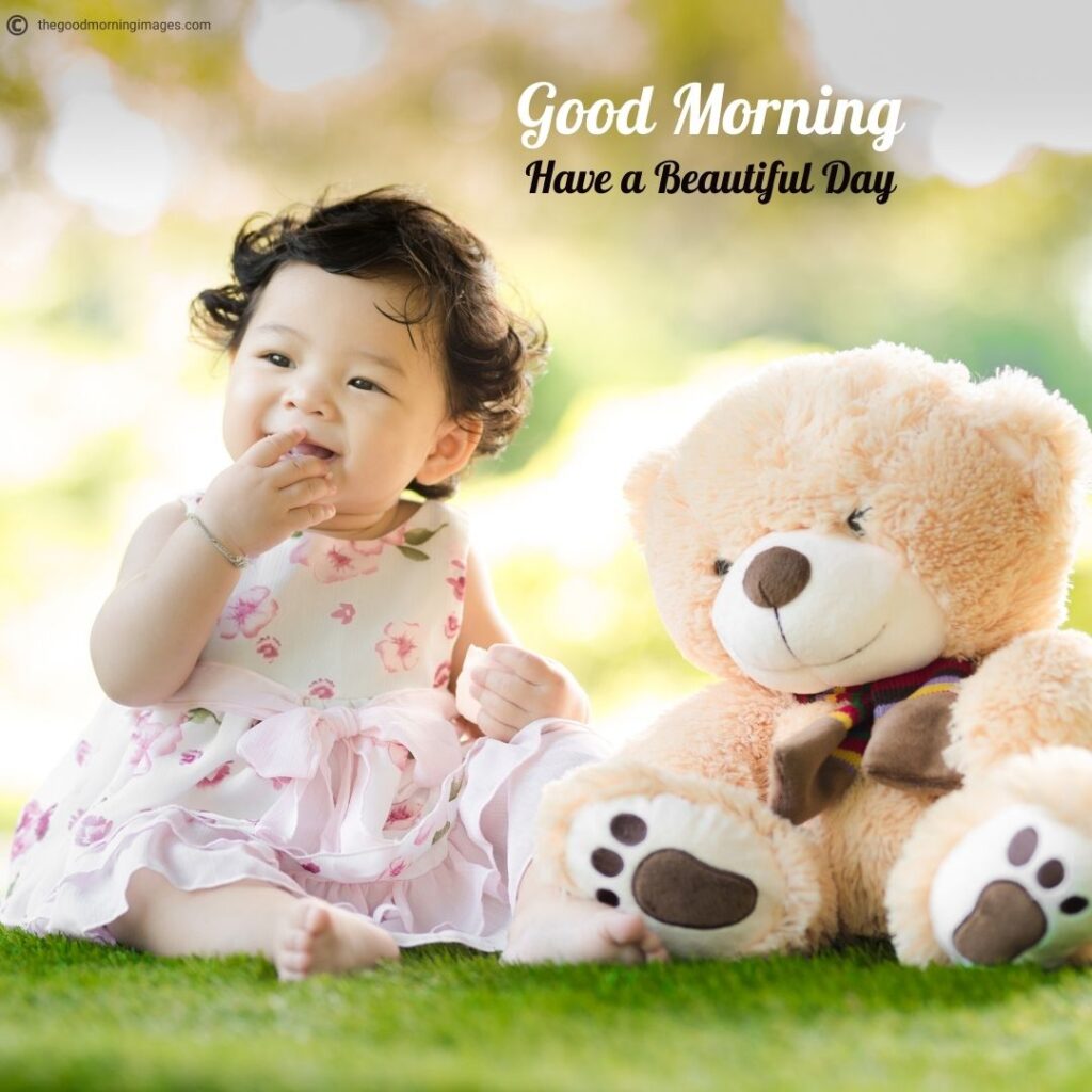 good morning cute baby girl images