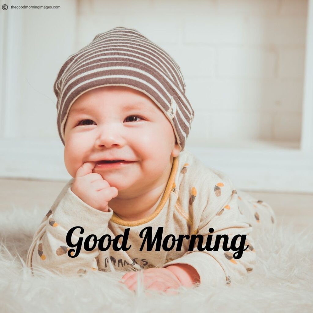 smiling Good morning images of baby