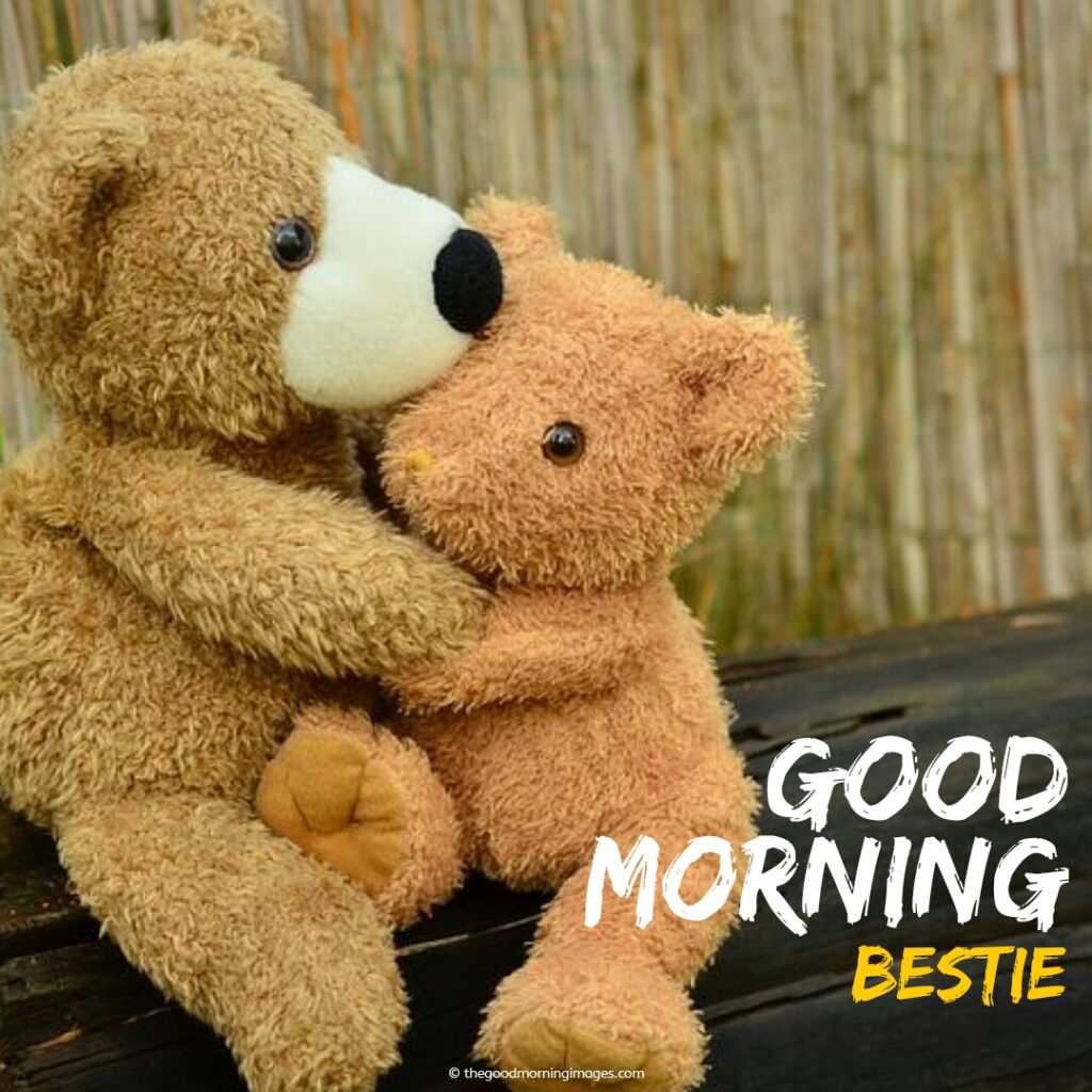 good morning friends images with teddy bear