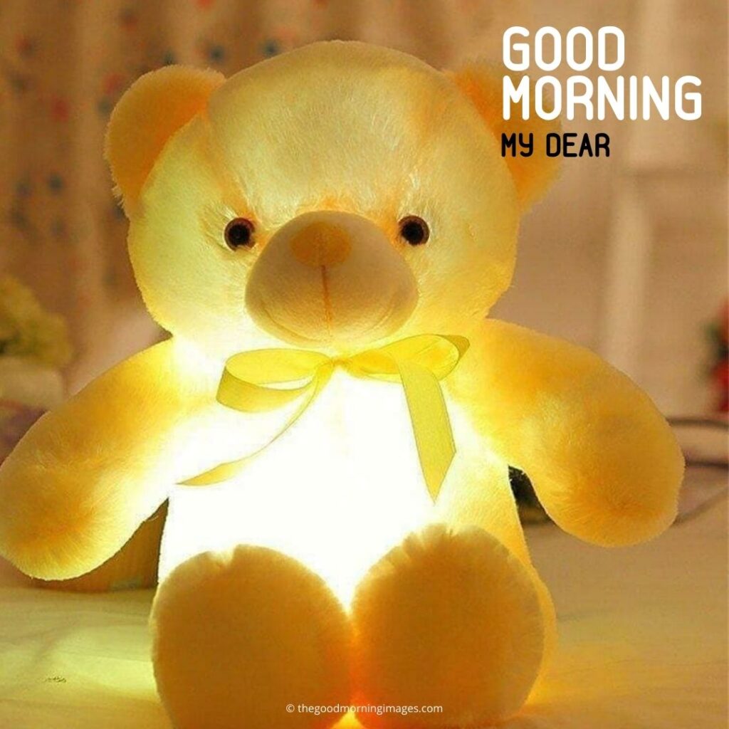 teddy bear good morning images my dear