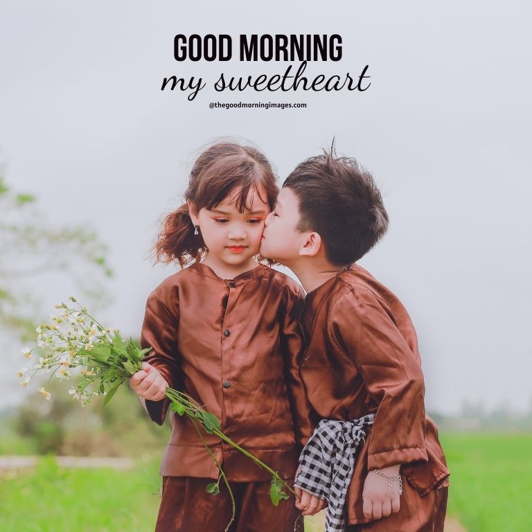 good morning sweetheart cute kids couple images
