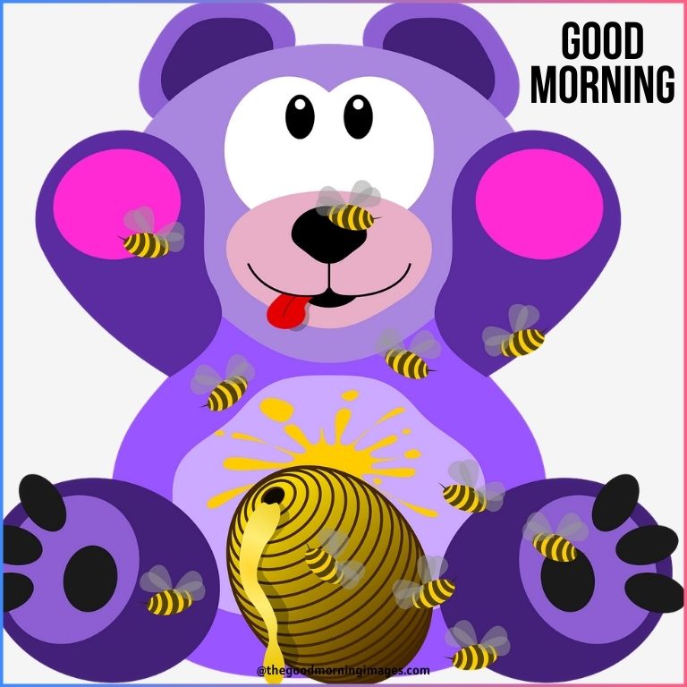 good morning honey bear cartoon images