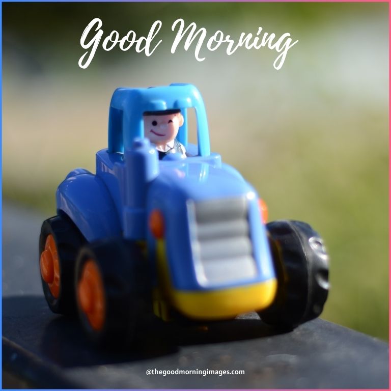 good morning cartoon with car