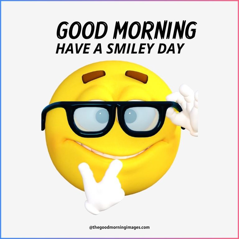 good morning cartoon smiley face emoji images