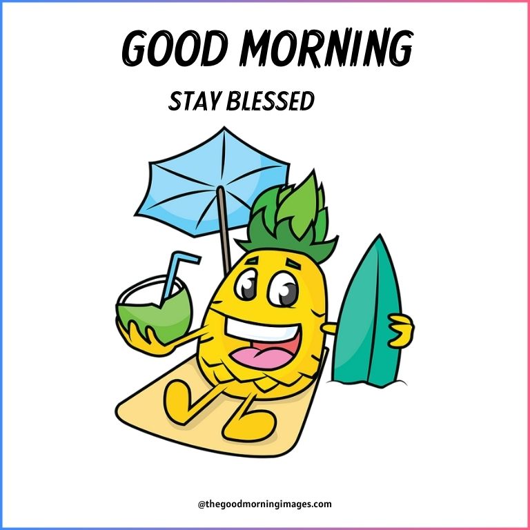 good morning cartoon fruits images