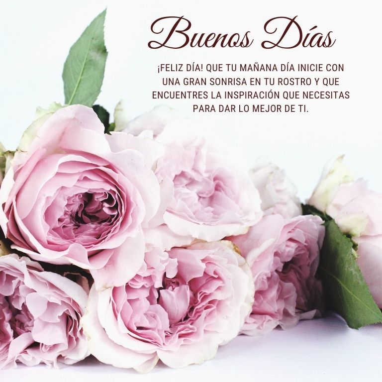 Good Morning images in Spanish with flowers and wishes