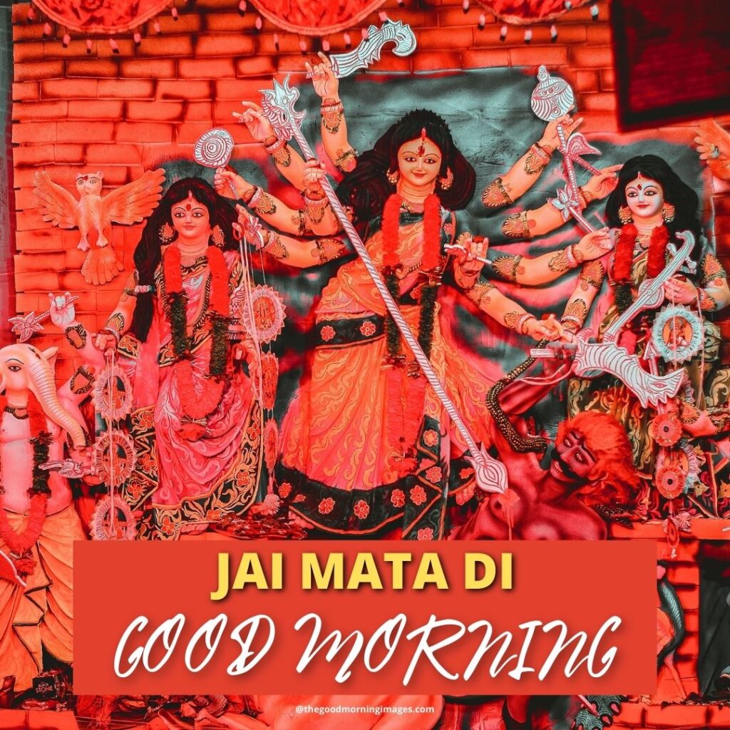 Good morning Images with Maa Durga in Bengali