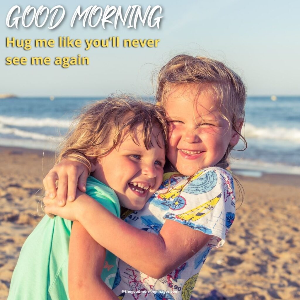 good morning Hug images child