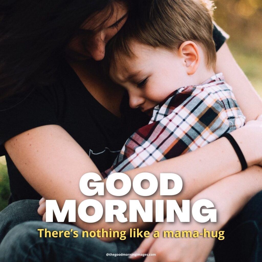 good morning Hug images son