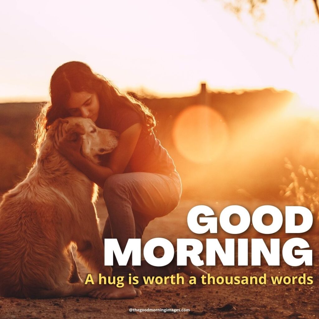 good morning Hug images dog