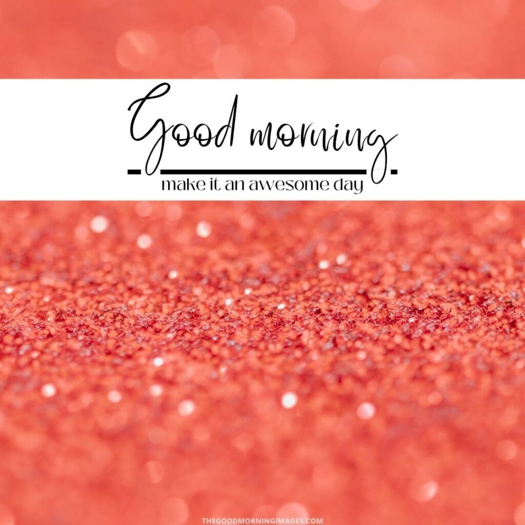 Good Morning Images with lite pink glitter