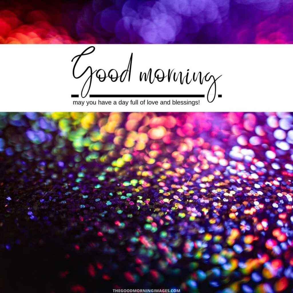 Good Morning Images with sparkling glitter