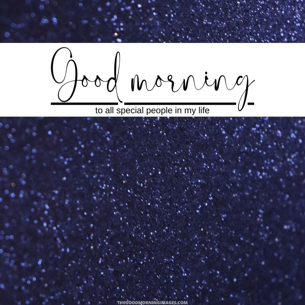 Good Morning Images with deep blue glitter