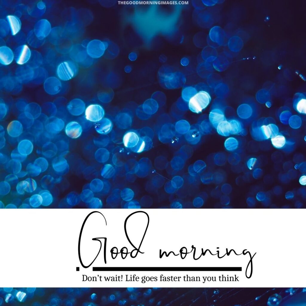 Good Morning Images with blue glitter