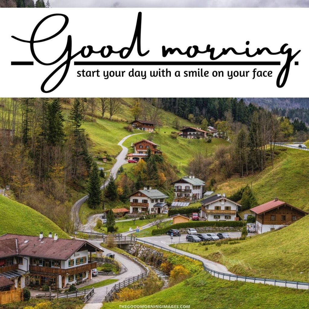 good morning village scenery pictures