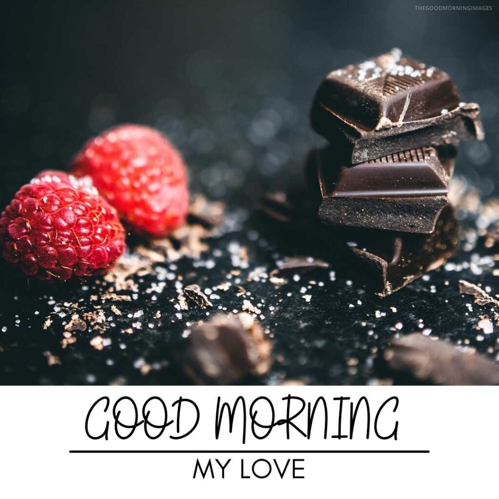 good morning images with chocolate