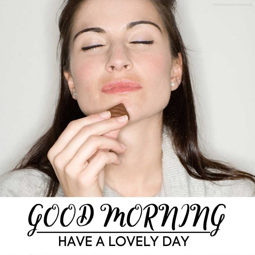 good morning images with tasty chocolate
