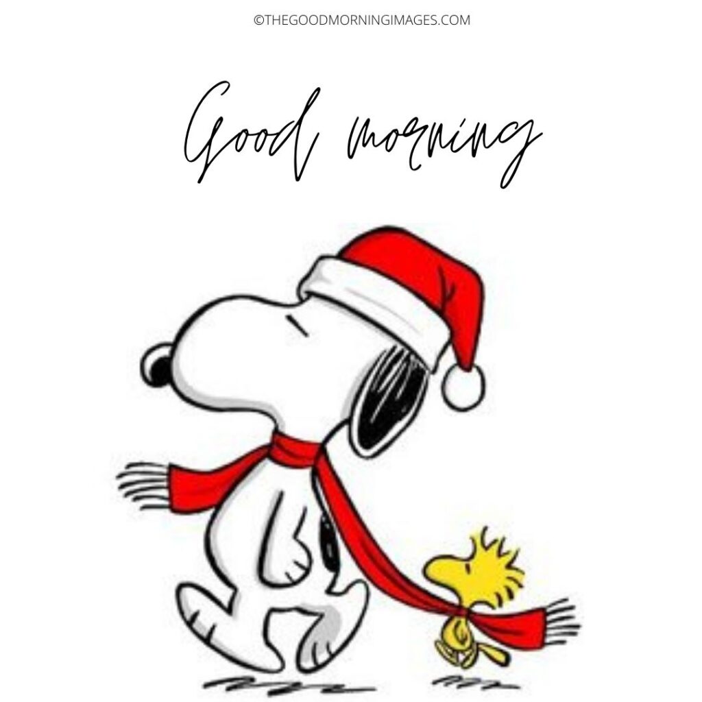 snoopy good morning christmas images