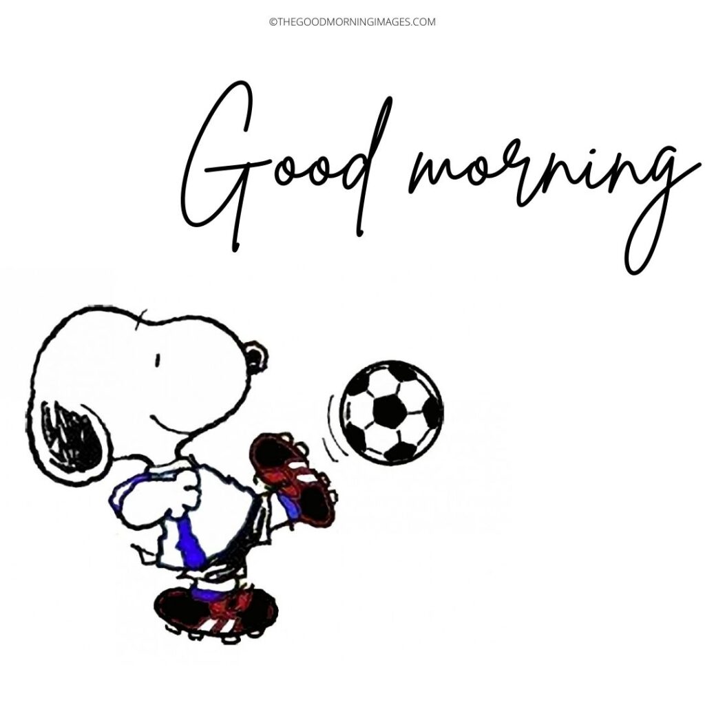 good morning snoopy playing