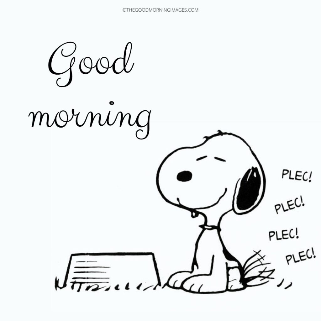 good morning snoopy happy