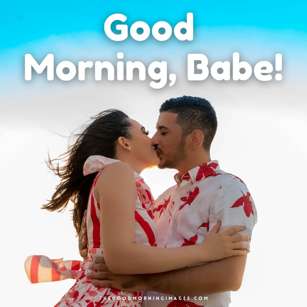 good morning babe kiss image