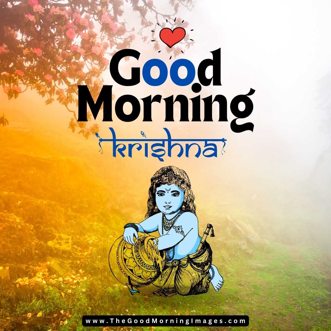 90+ Devotional Good Morning Krishna Images [with Quotes]