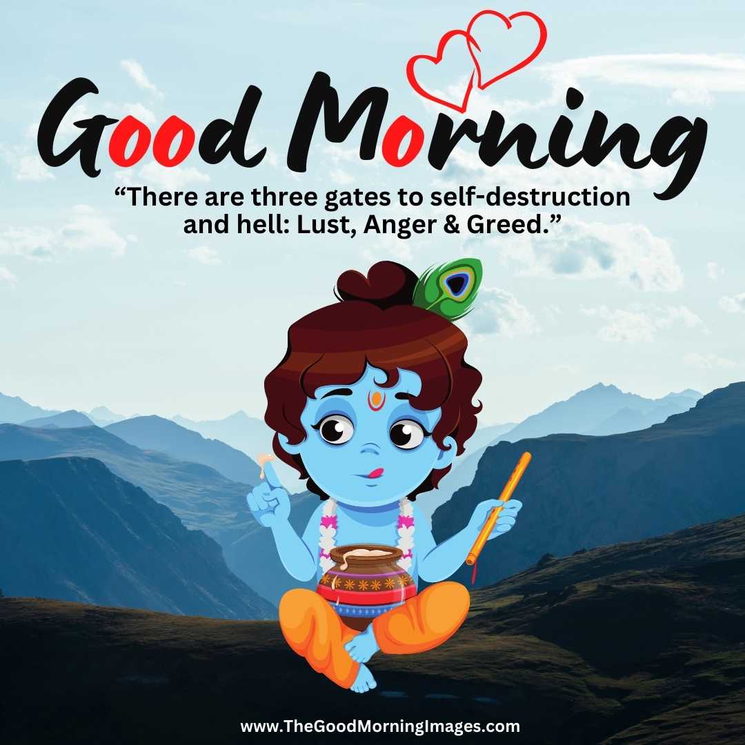 krishna good morning images with massages