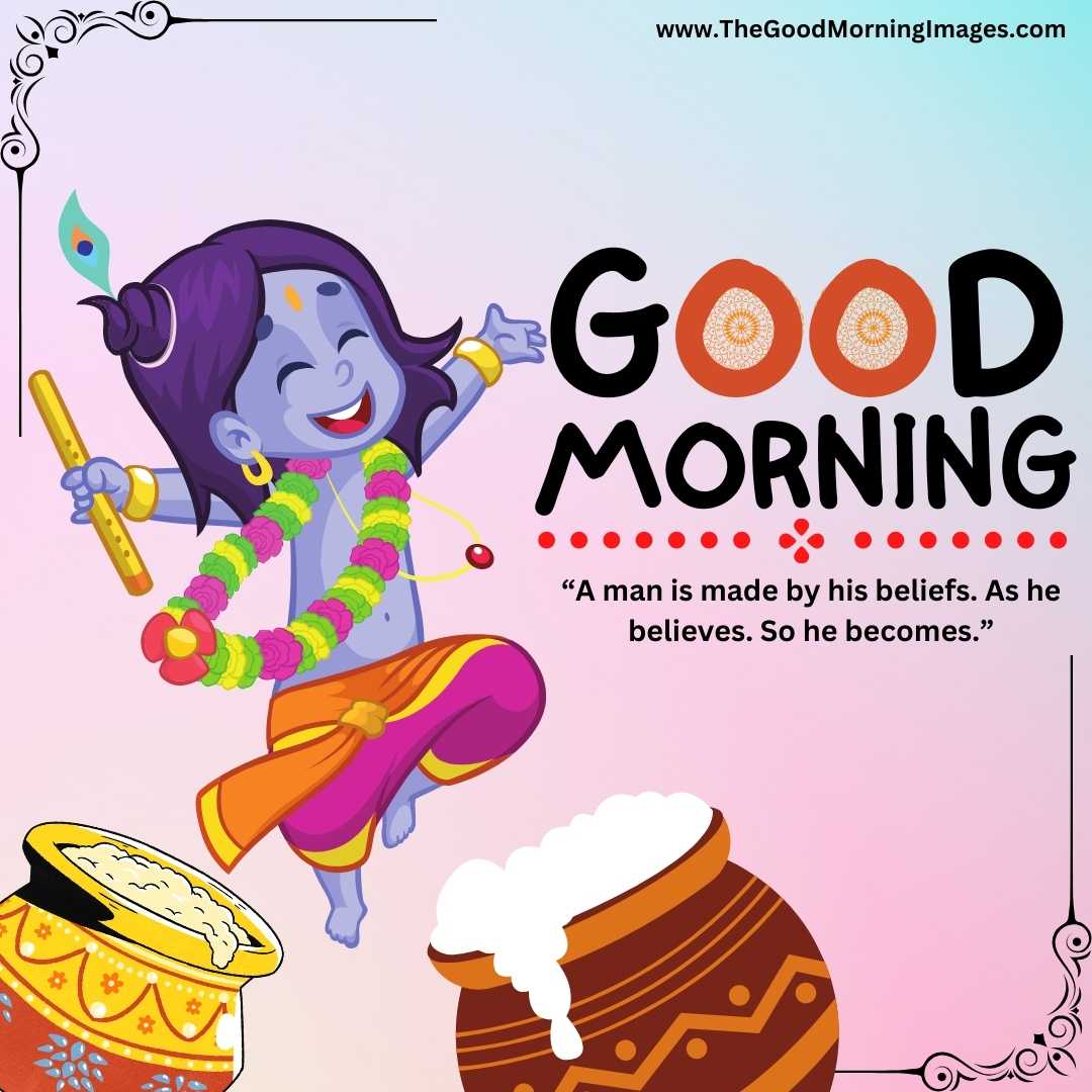 good morning wishes krishna images
