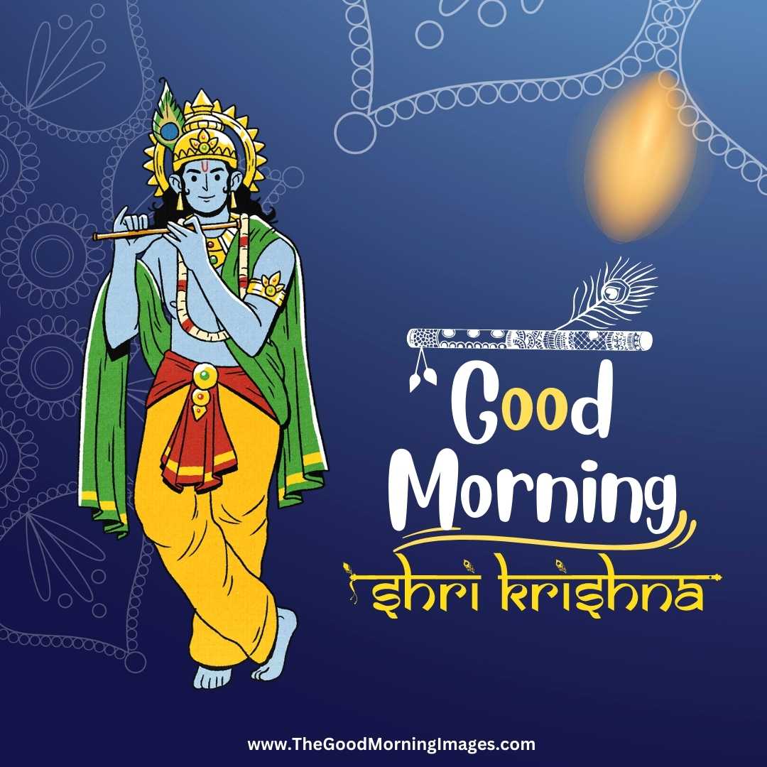good morning krishna images hd