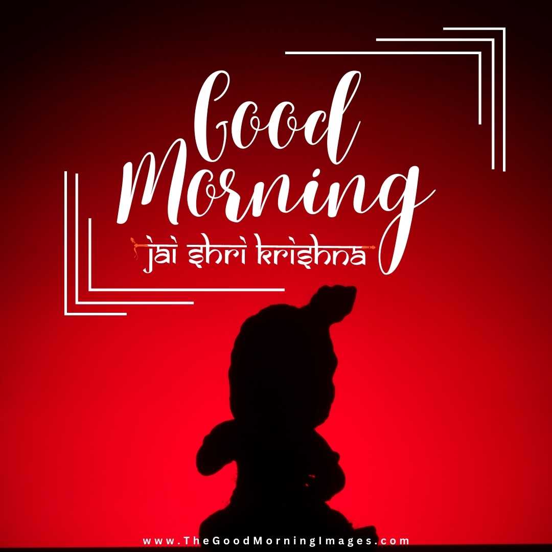 good morning images god krishna
